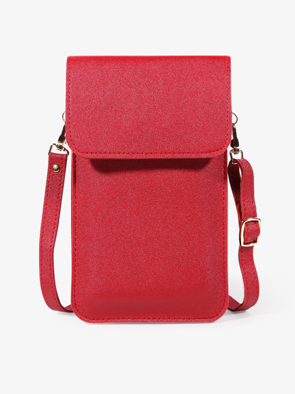 Sac à bandoulière en PU simple de couleur unie