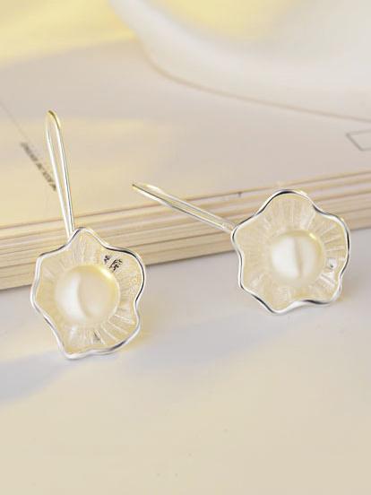 Boucles d'oreilles lotus et perles