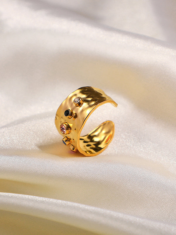 Bague réglable à strass
