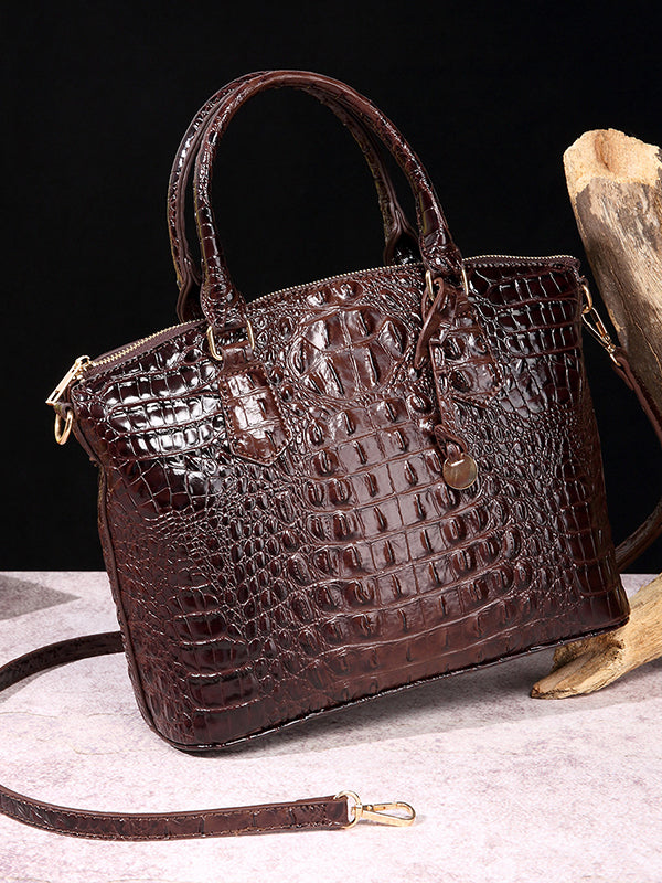 Sacs à main plissés à empiècements imprimé alligator