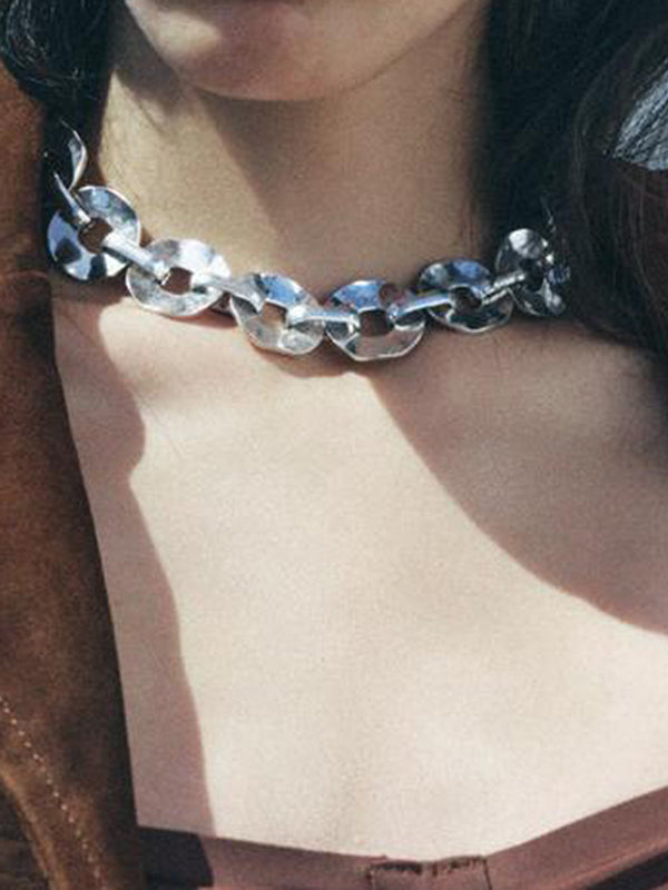 Collier géométrique normcore, à chaîne