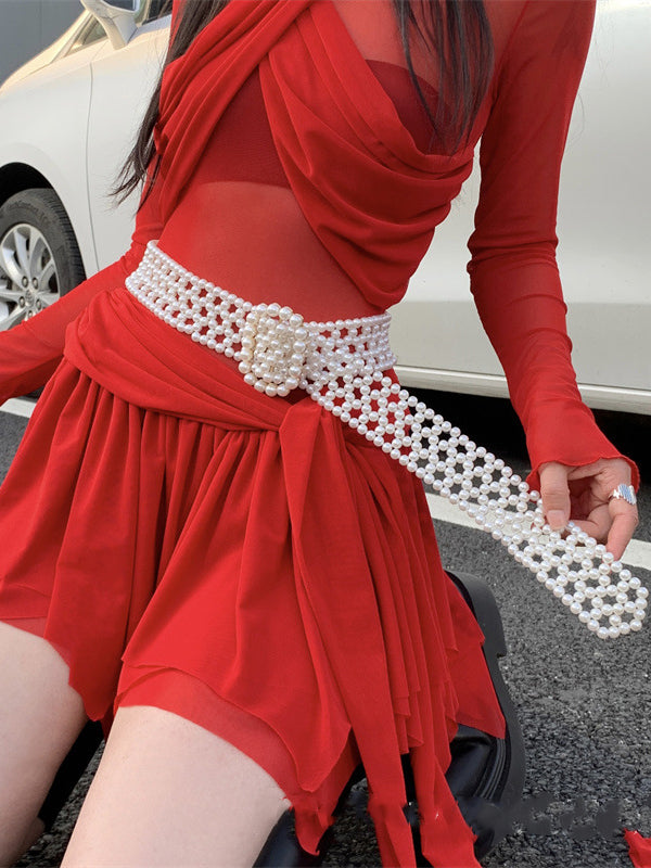 Ceinture à perles, à boucle de ceinture