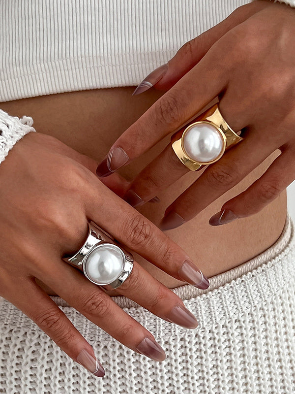 Bague géométrique brillante