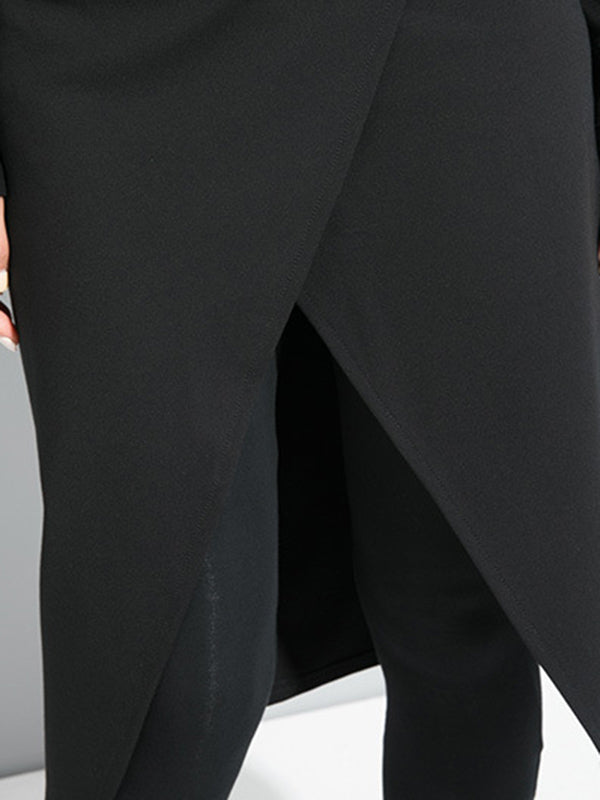Effet deux pièces - Jupe-culotte unie à empiècements