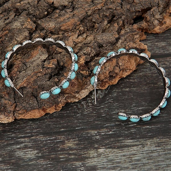 Boucles d'oreilles vintage turquoise