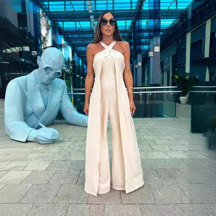Valeria - Combinaison élégante à jambes larges