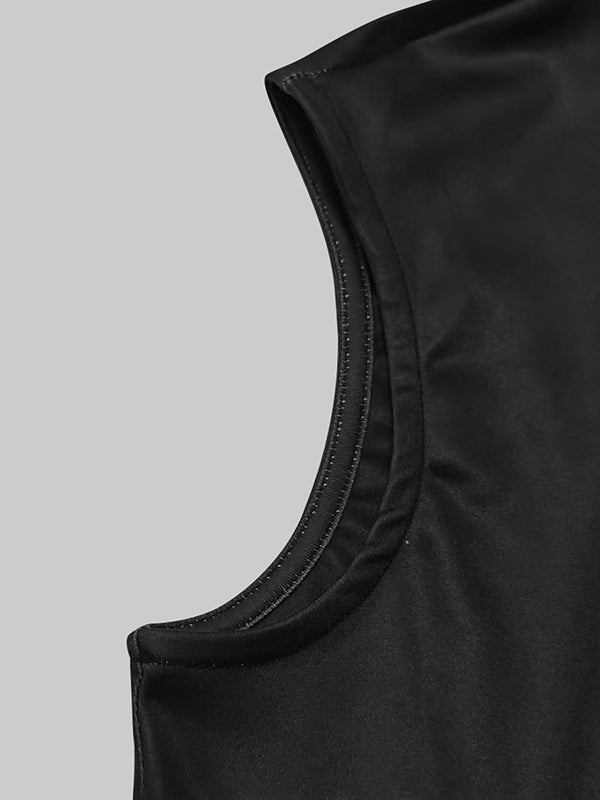 Robes longues amples sans manches colorées à col châle creux