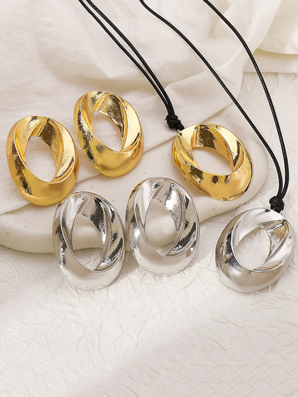 Collier réglable géométrique ajouré couleur unie