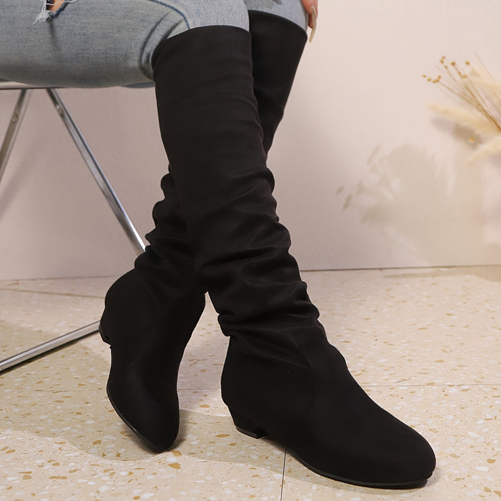 Bottes Overknee Femme | Forme à Enfiler avec Talon Bas