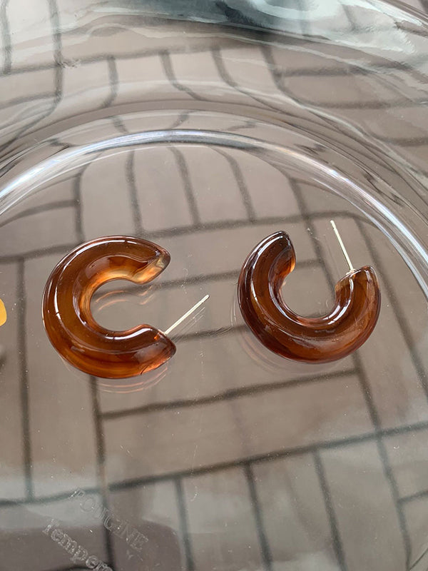 Boucles d'oreilles géométriques en acrylique simples et chics, 10 couleurs
