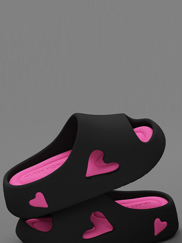 Chaussures à plateforme ajourées à bout ouvert, couleur contrastée