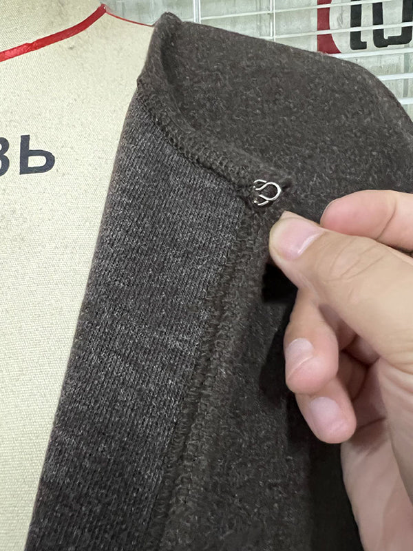 Veste simple sans manches, à col rond, style cape, couleur unie