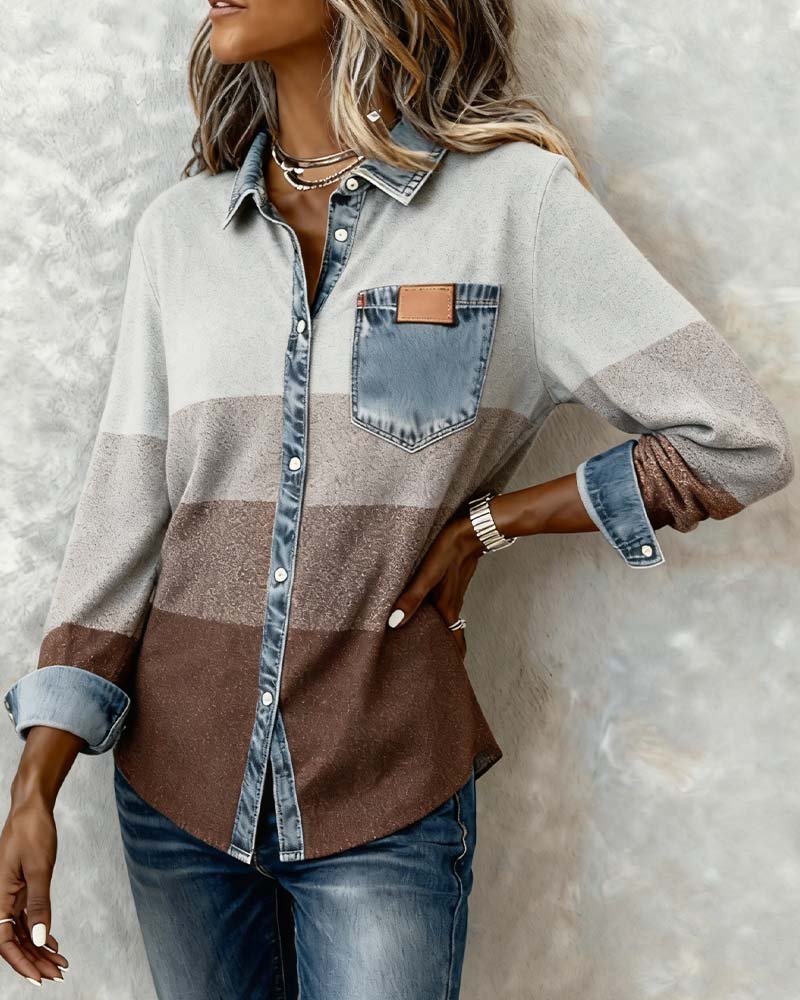 Mara | Chemise en patchwork pour femmes, moderne et décontractée