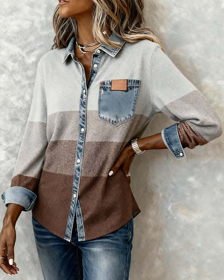 Mara | Chemise en patchwork pour femmes, moderne et décontractée