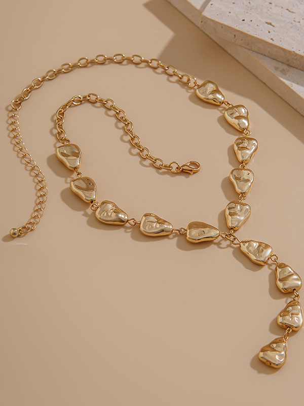 Collier géométrique normcore, à chaîne