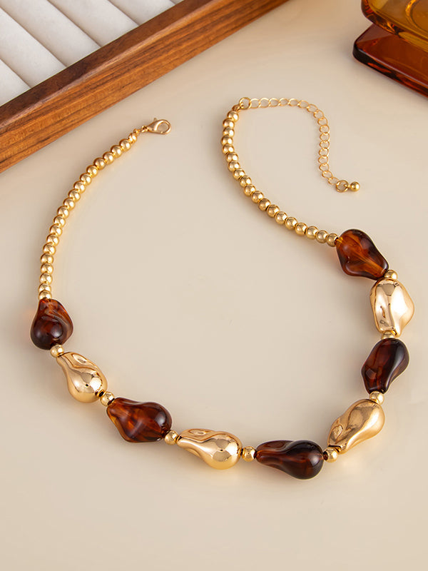 Parure bracelet et collier géométrique