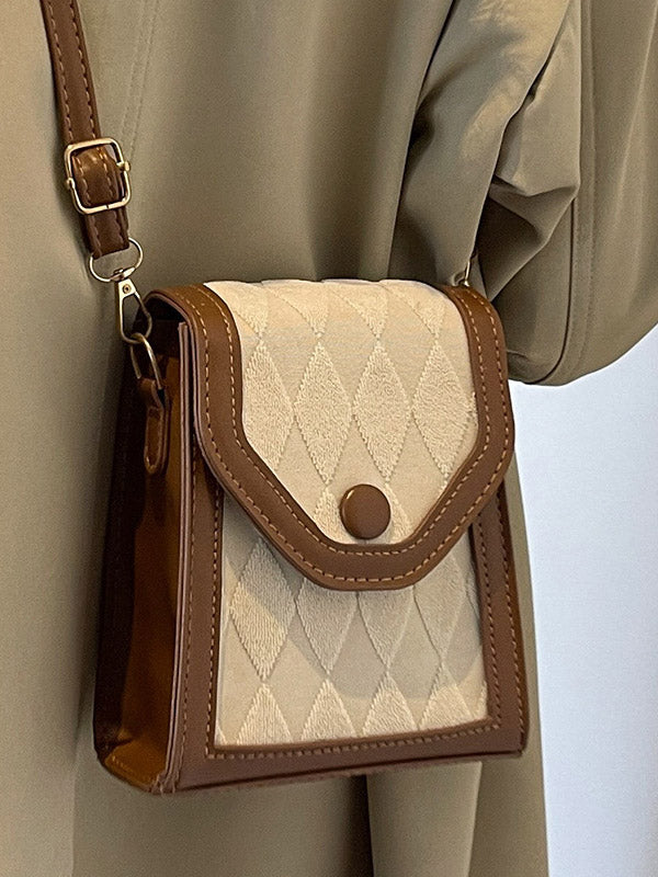 Sac bandoulière géométrique à empiècements