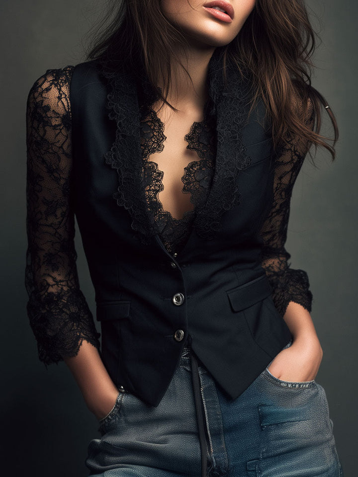 Felicia | Blouse en dentelle délicate au look moderne