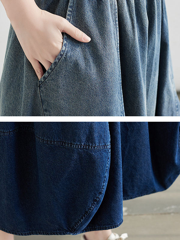 Jupe ample à taille élastique, en dégradé
