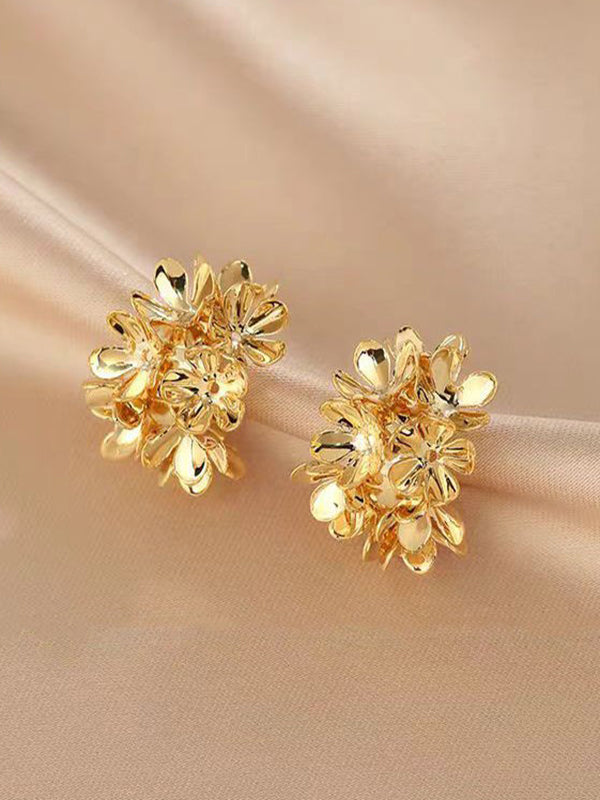 Boucles d'oreilles en forme de fleur