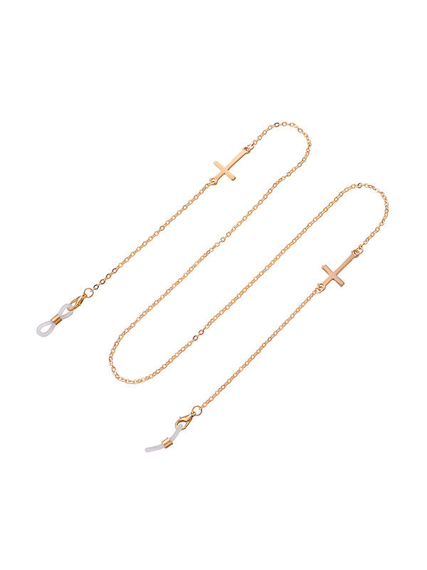 Accessoires de lunettes de soleil à chaînes croisées