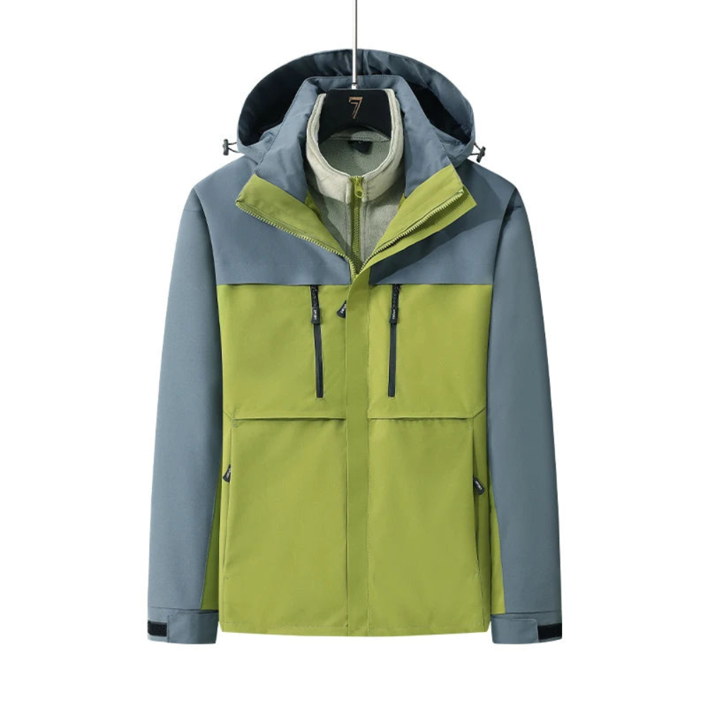 Veste de ski pour femmes | Veste d'hiver 3-en-1 avec veste intérieure amovible