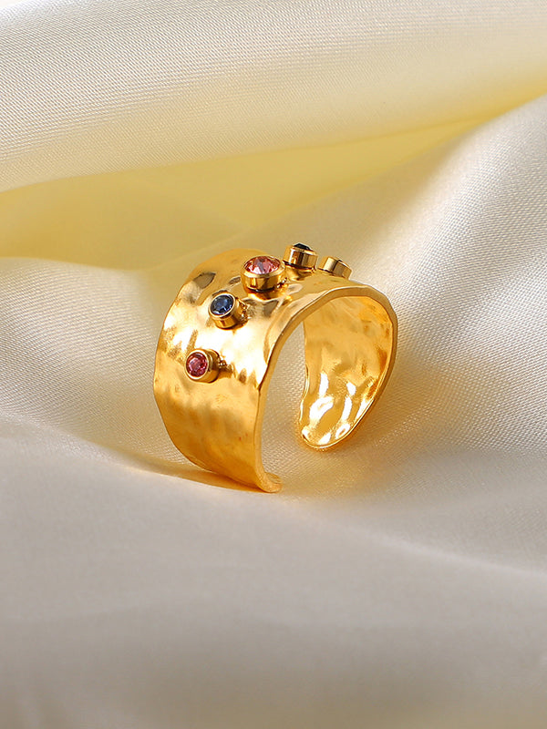 Bague réglable à strass