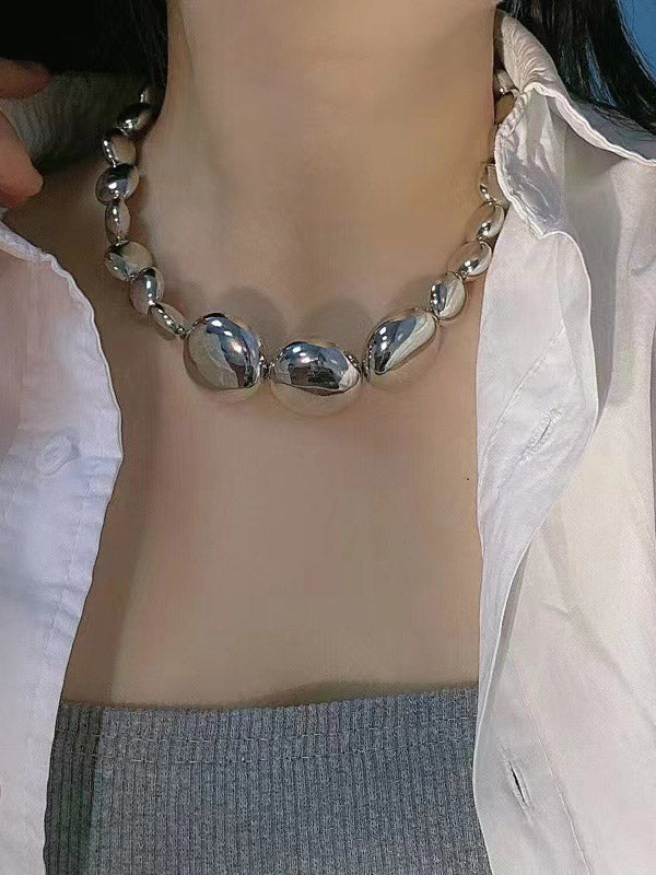 Collier brillant couleur unie