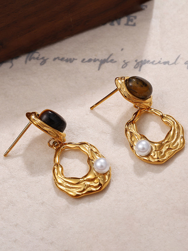 Boucles d'oreilles pendantes géométriques