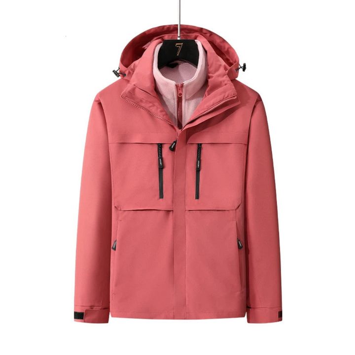 Veste de ski pour femmes | Veste d'hiver 3-en-1 avec veste intérieure amovible