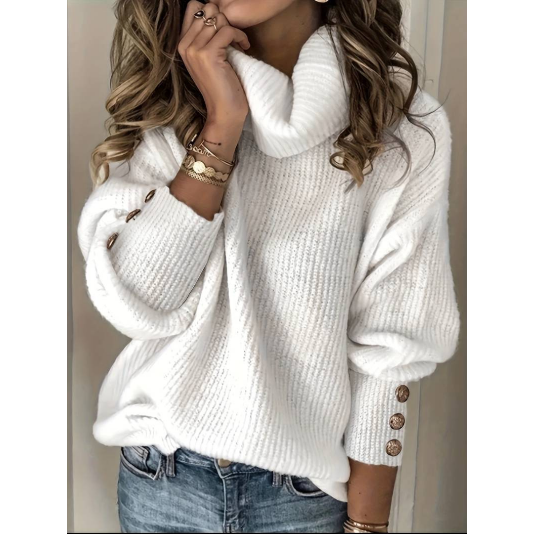 Pull à col roulé oversize pour femmes