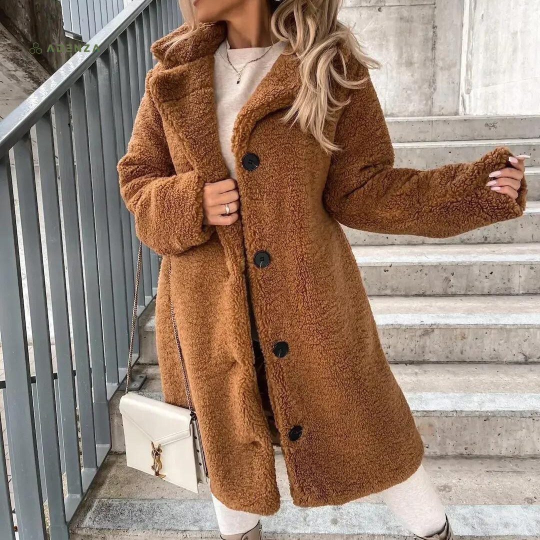 Manteau d'hiver doux, chaud et élégant pour femmes