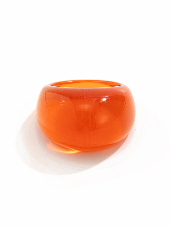 Bague géométrique transparente