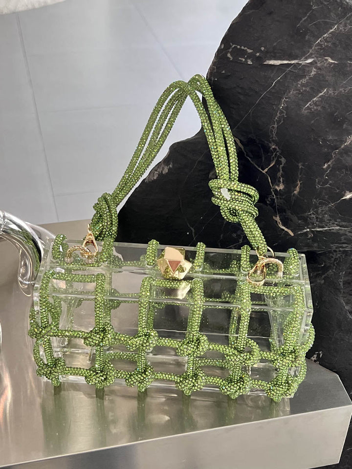 Sac besace brillant géométrique