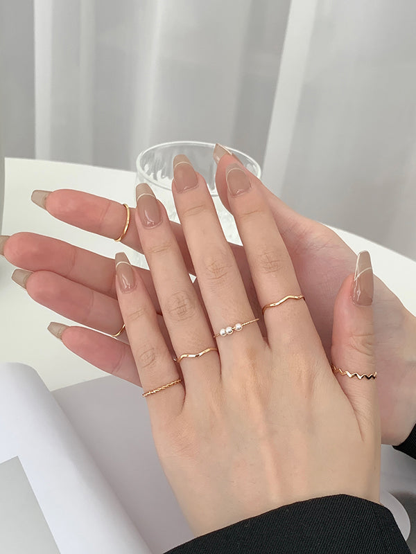 Bague simple décontractée géométrique chic
