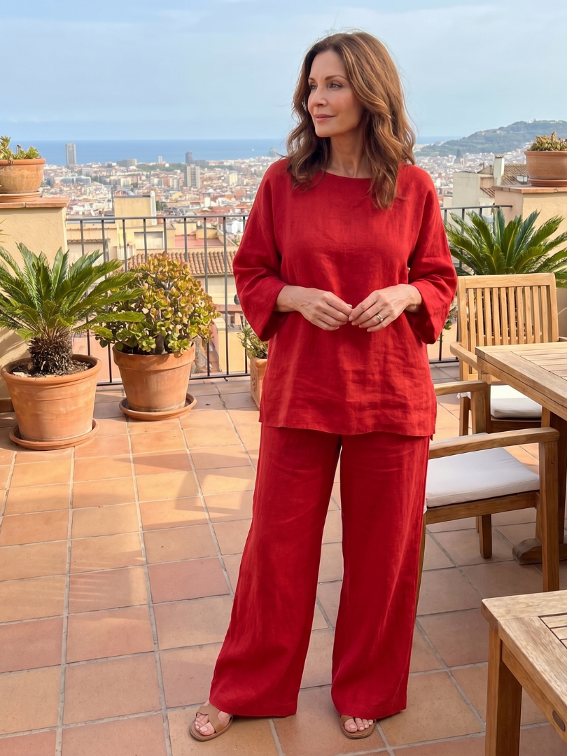 Prue | Tunika oversize avec ensemble de pantalons larges