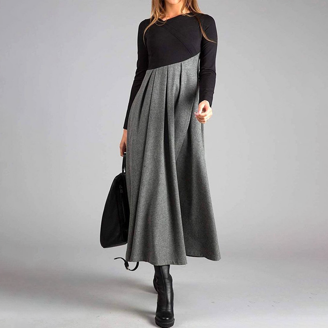 Celine - Robe maxi élégante avec plissé