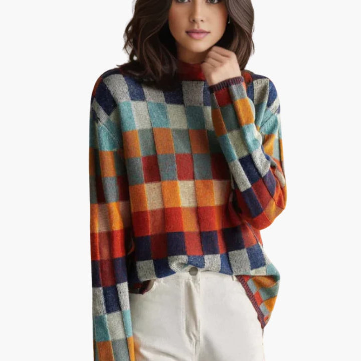 Pull en maille à col roulé pour femmes