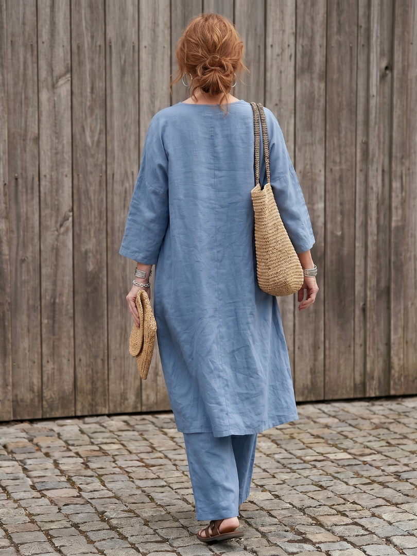 Onyx | Haut tunique ample avec ensemble de pantalons larges