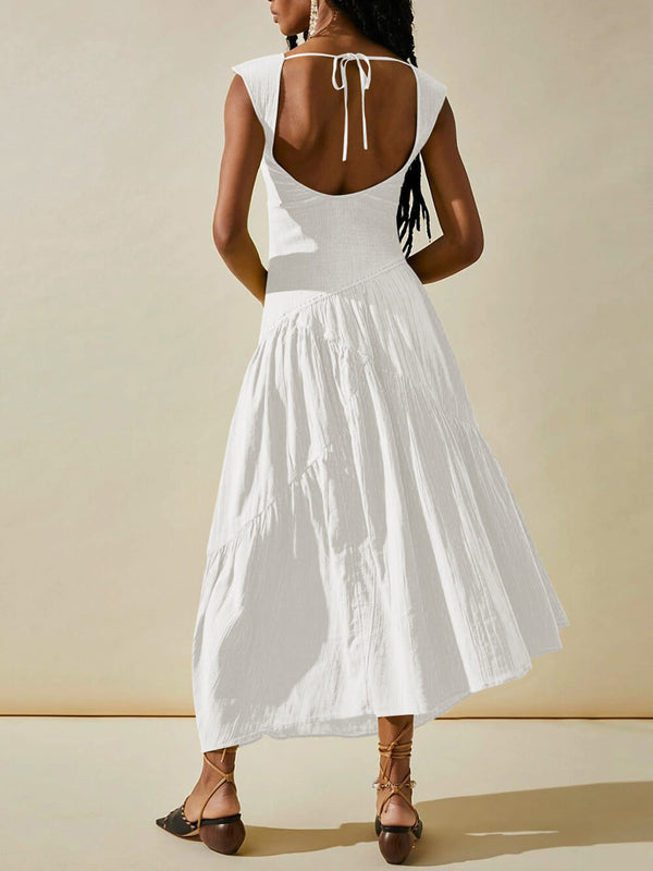 Niomi | Robe maxi bohème avec décolleté carré