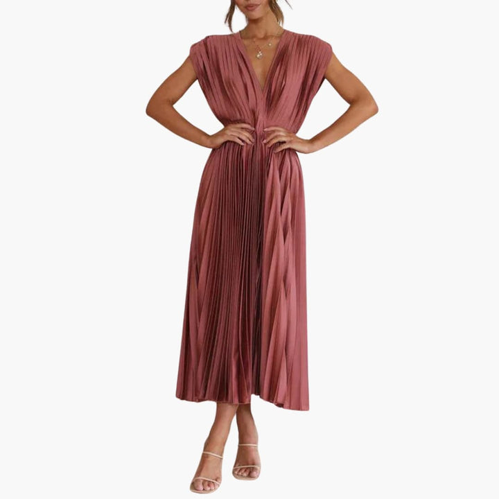 Robe midi élégante avec décolleté en V - Mode de soirée pour femmes Farfetch