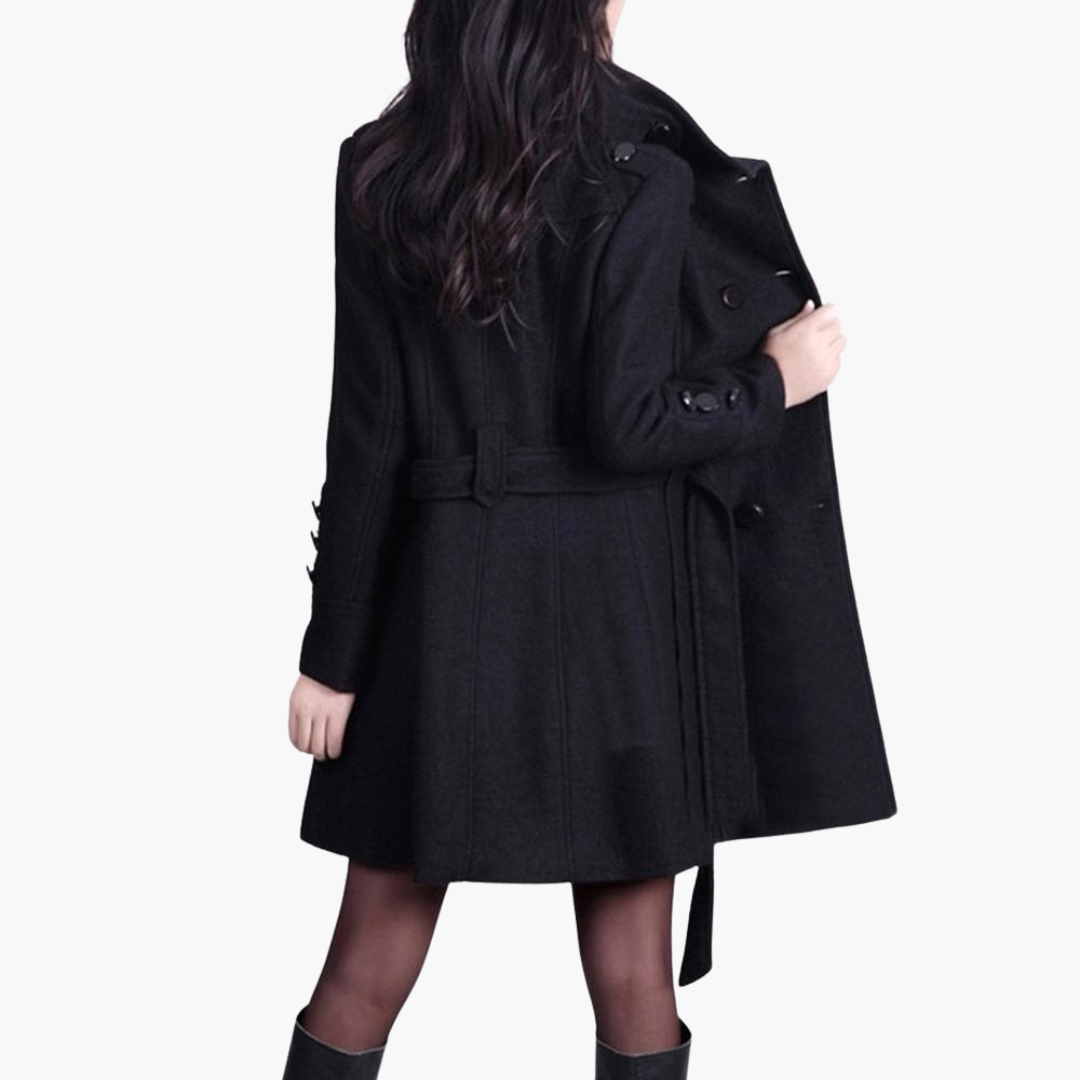 Trench-coat pour femmes avec ceinture et double boutons
