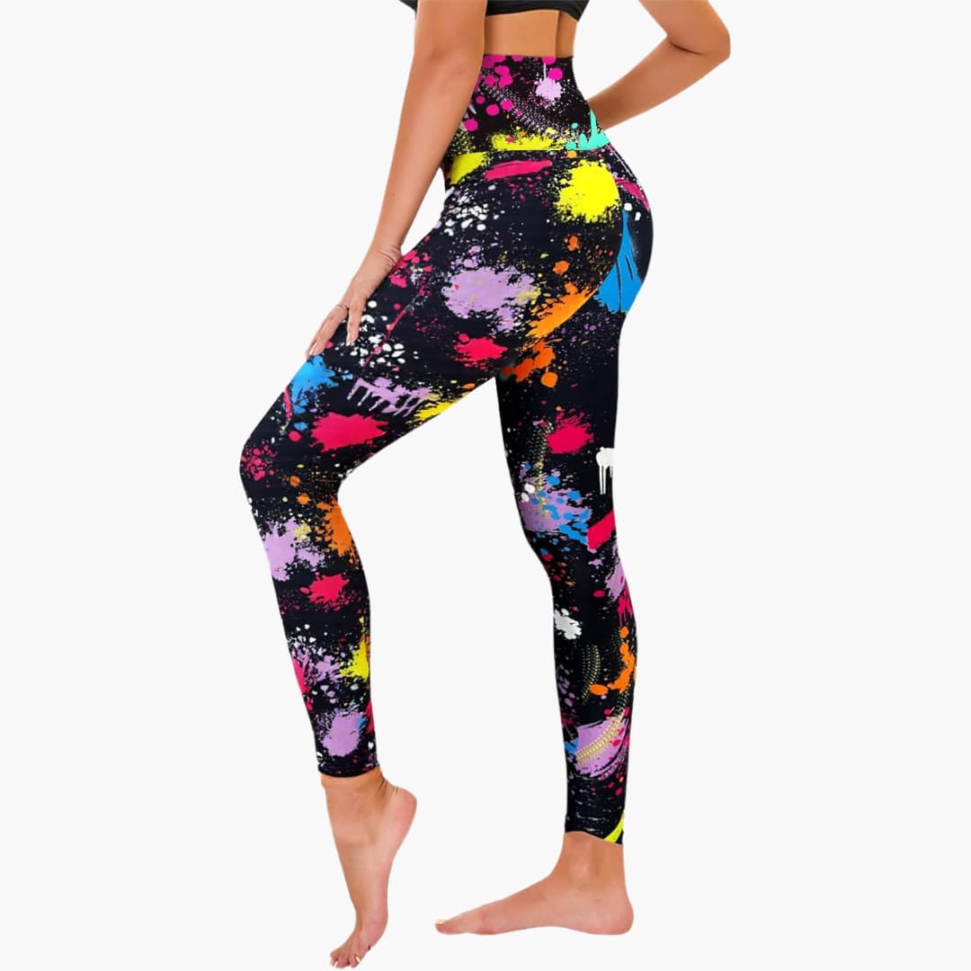 Leggings pour femmes avec motif léopard et taille haute en matière extensible