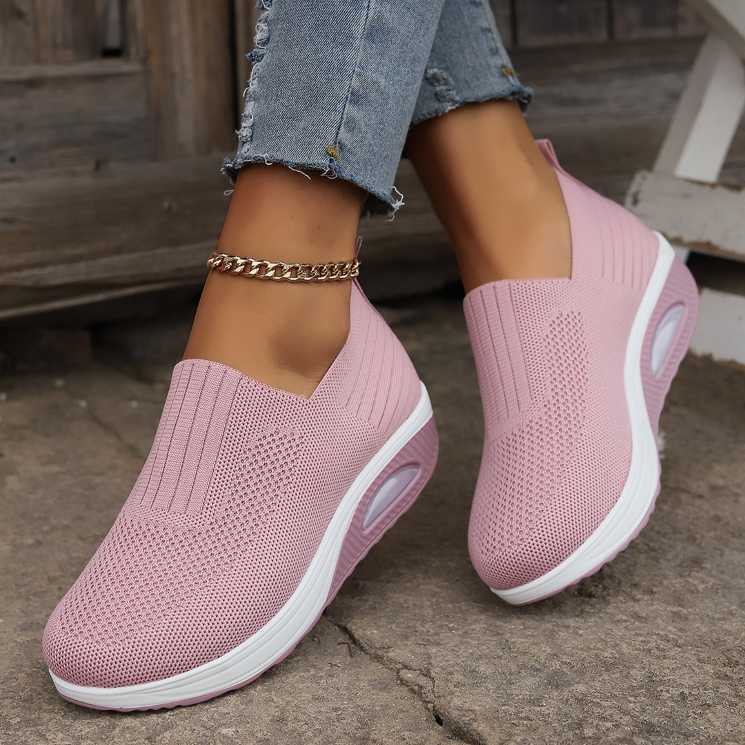 Hermina - Baskets Slip-On pour Femmes avec Structure Tricotée