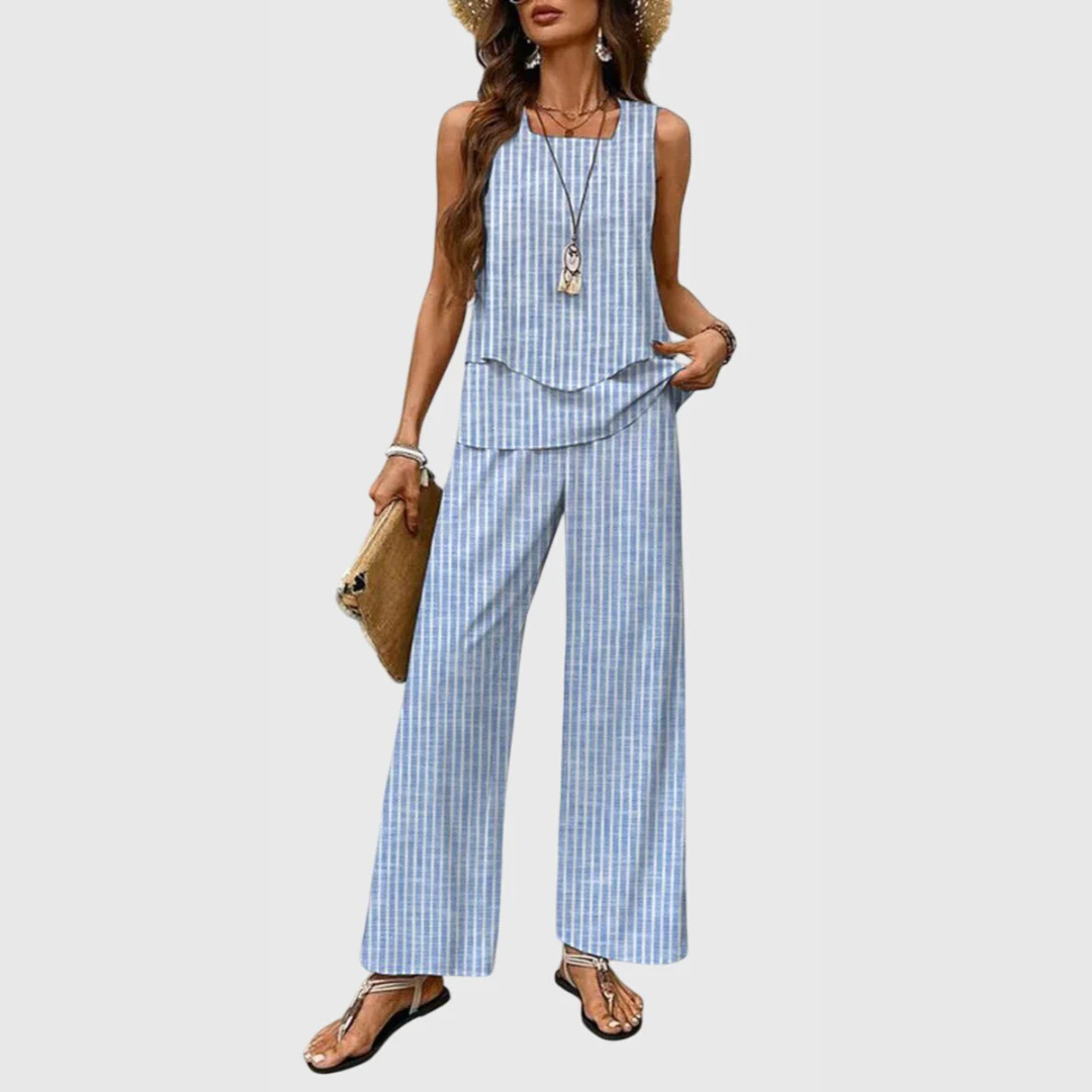 Karin | Ensemble Deux Pièces Pantalon Large Femme