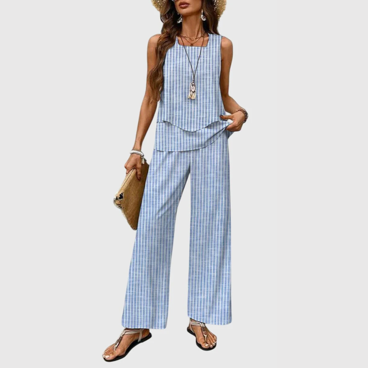 Karin | Ensemble Deux Pièces Pantalon Large Femme