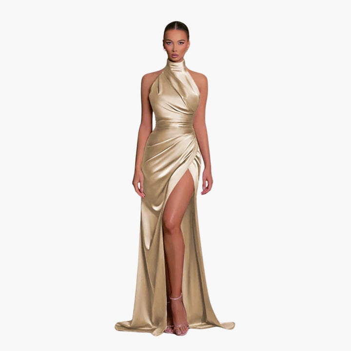 Robe de soirée en satin glamour - parfaite pour les événements de gala pour dames