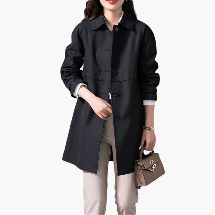 Manteau pour femmes de longueur moyenne avec boutons et poches