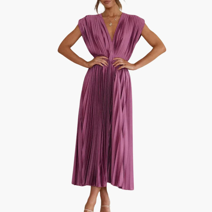 Robe midi élégante avec décolleté en V - Mode de soirée pour femmes Farfetch