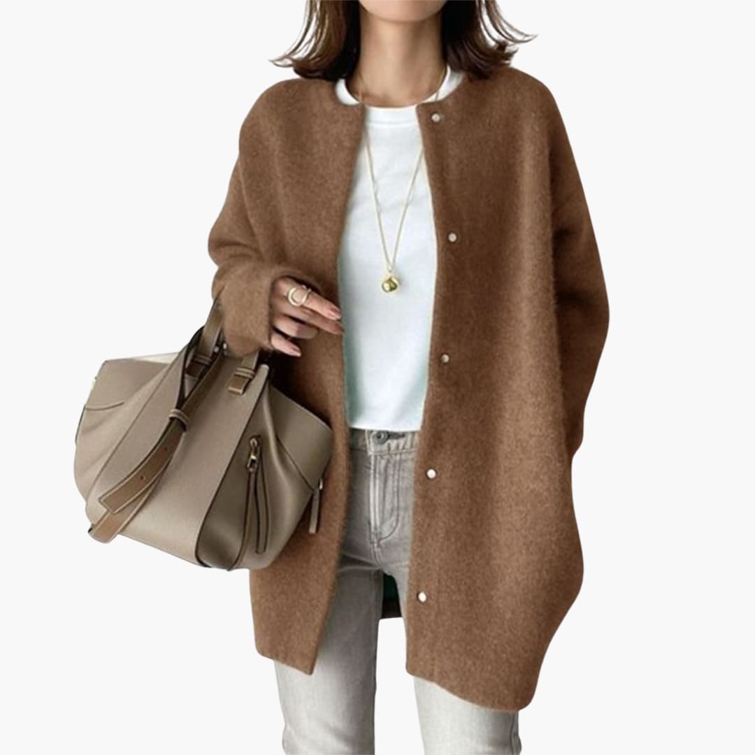 Manteau en laine avec ceinture pour femmes